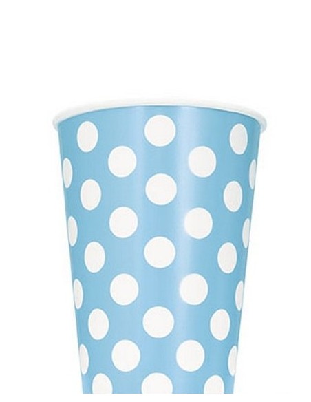 BICCHIERE 355ML CELESTE POIS BIANCHI PZ. 8 - L'Officina delle