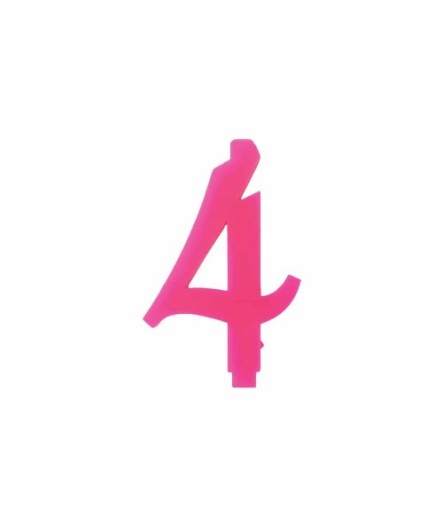 NUMERO  4  FUCSIA H 12 CM