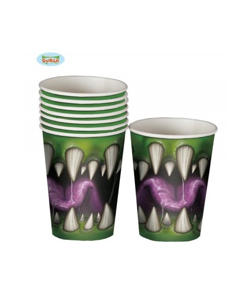 BICCHIERE DENTI MOSTRO HALLOWEEN PZ. 8 - L'Officina delle feste