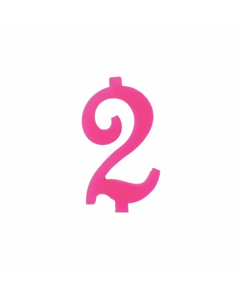 NUMERO  2  FUCSIA H 12 CM