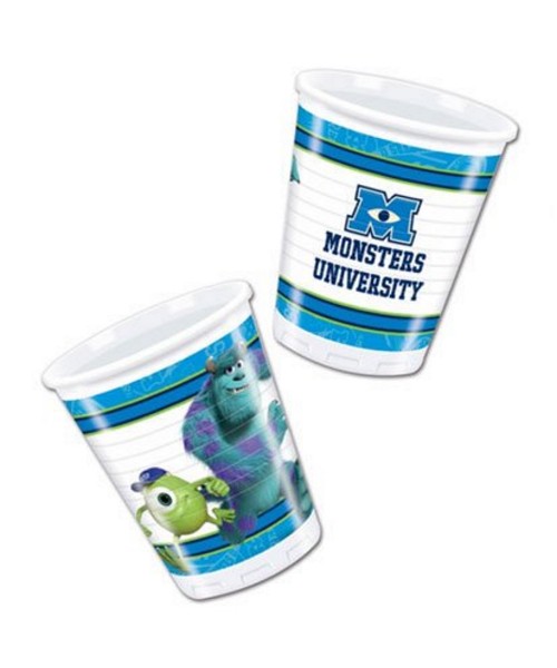Bicchiere plast. 8 pz Monsters University - L'Officina delle