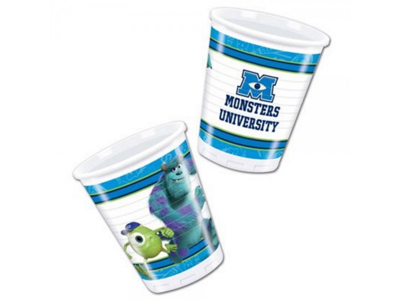 Bicchiere plast. 8 pz Monsters University - L'Officina delle