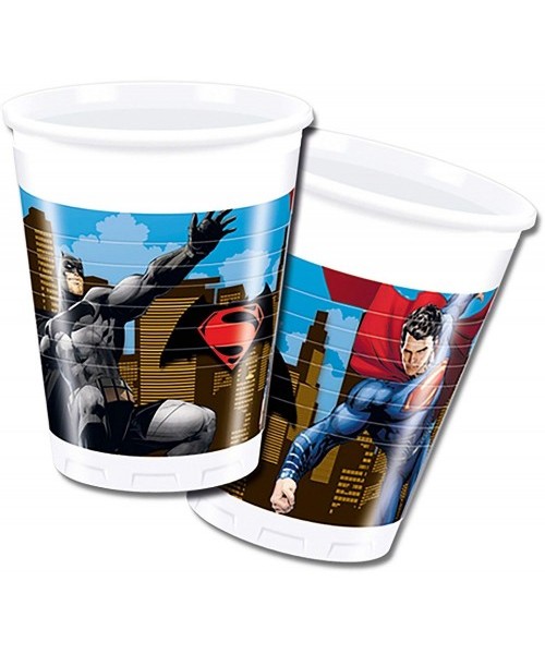BICCHIERE PLAST. 8 pz BATMAN VS SUPERMAN - L'Officina delle