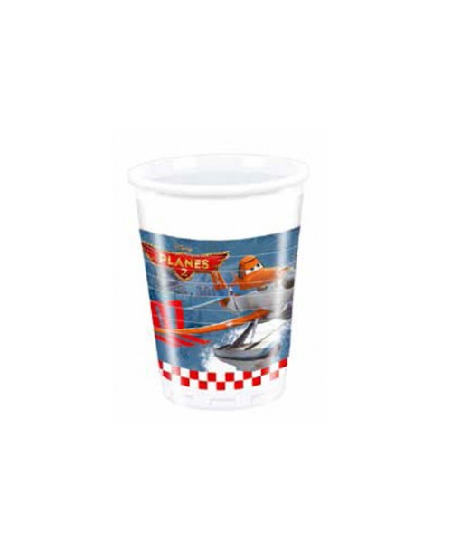 BICCHIERE PLASTICA 200ML 8PZ PLANES 2 - L'Officina delle feste