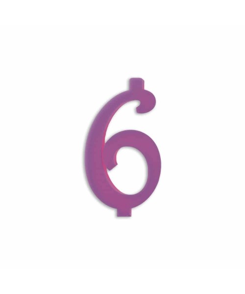 NUMERO  6  LILLA H 12 CM