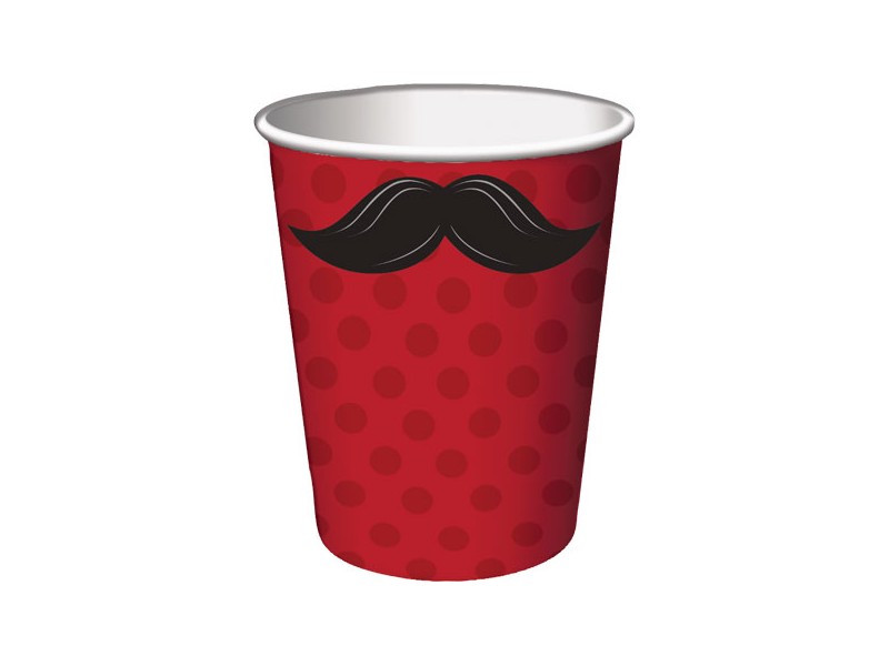 BICCHIERE PZ. 8 266ML BAFFI MUSTACHE - L'Officina delle feste
