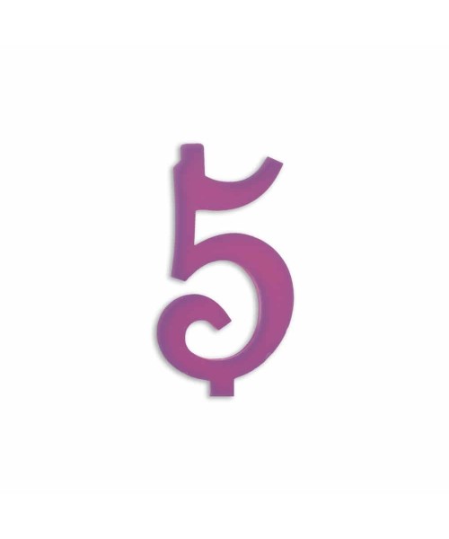 NUMERO  5  LILLA H 12 CM