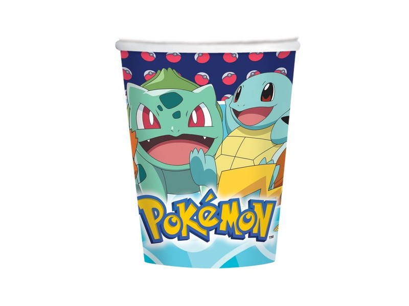 BICCHIERE PZ. 8 POKEMON 266ML - L'Officina delle feste