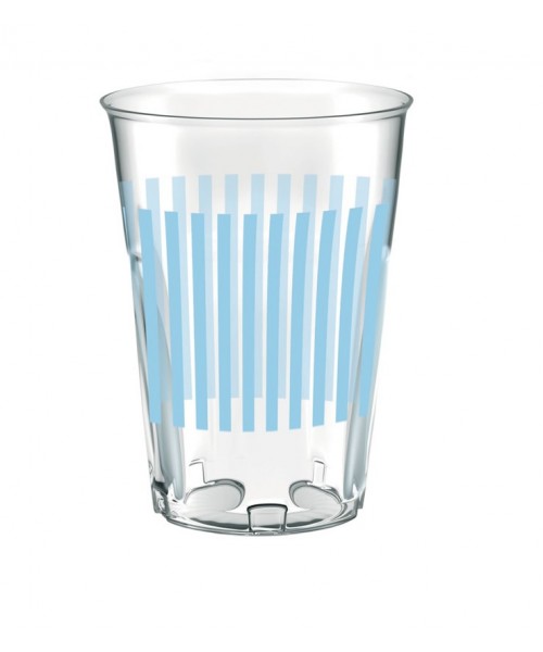 BICCHIERE RIGHE AZZ. 8PZ 30CL - L'Officina delle feste