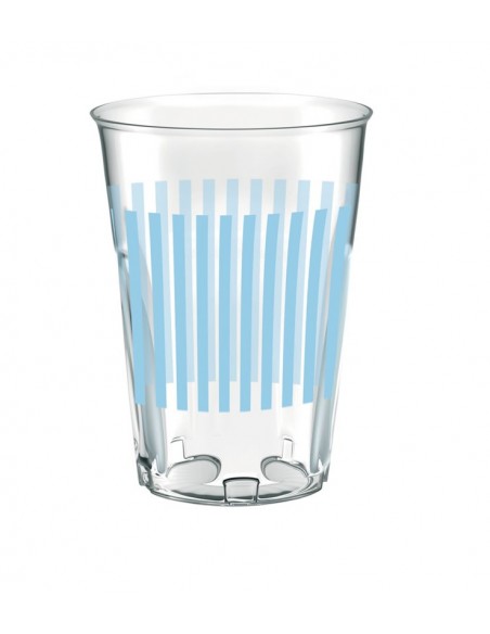 BICCHIERE RIGHE AZZ. 8PZ 30CL - L'Officina delle feste