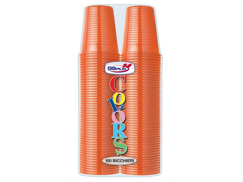 BICCHIERI 200CC ARANCIO 100PZ - L'Officina delle feste