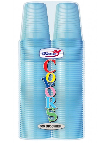 BICCHIERI 200CC CELESTE 100PZ - L'Officina delle feste