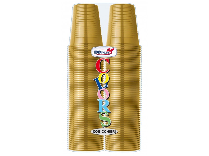 BICCHIERI 200CC ORO 100PZ - L'Officina delle feste