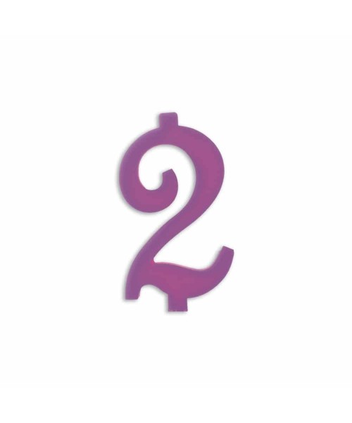 NUMERO  2  LILLA H 12 CM