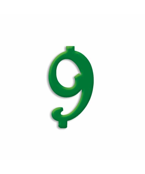 NUMERO  9  VERDE FORESTA H 12 CM