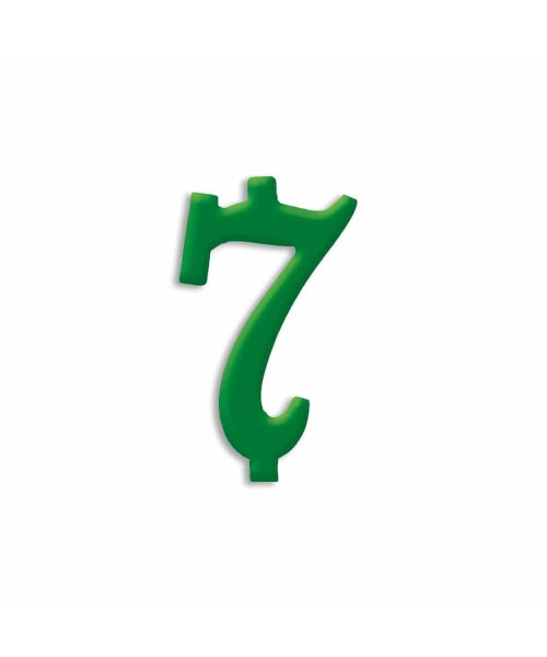 NUMERO  7  VERDE FORESTA H 12 CM