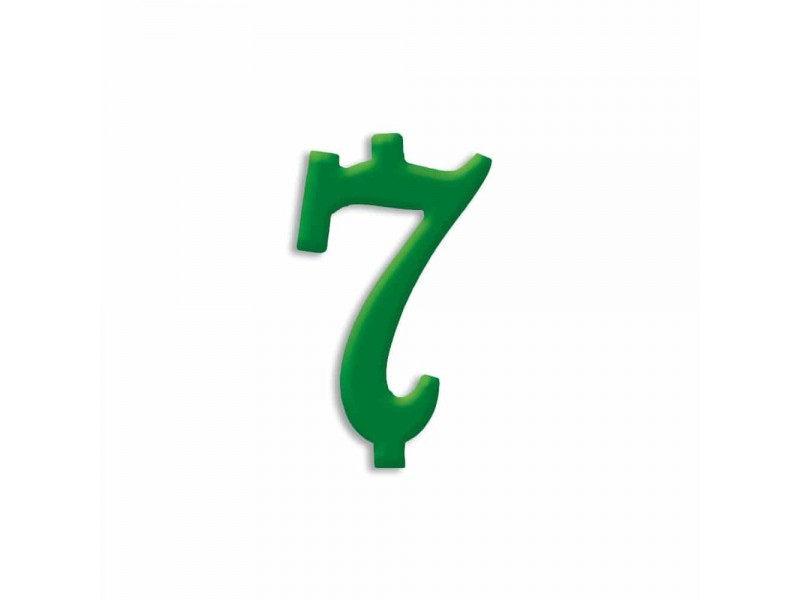 NUMERO  7  VERDE FORESTA H 12 CM