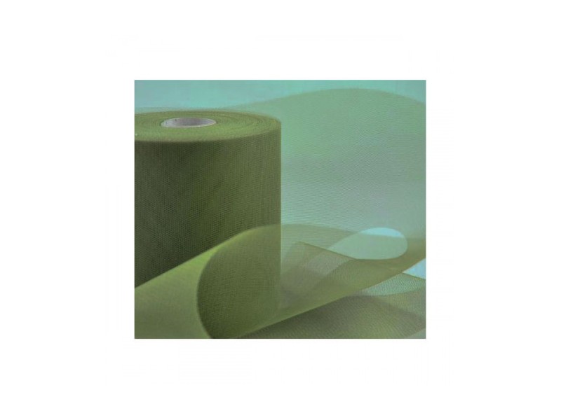 BOBINA TULLE CM 12.5X100MT VERDE MUSCHIO - L'Officina delle