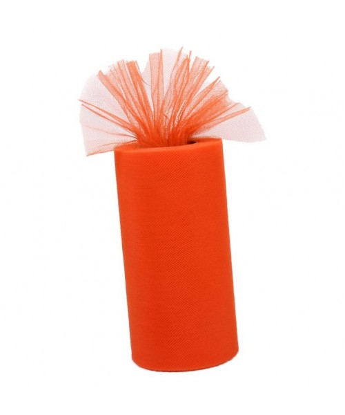 BOBINA TULLE CM 25X100MT ARANCIO - L'Officina delle feste