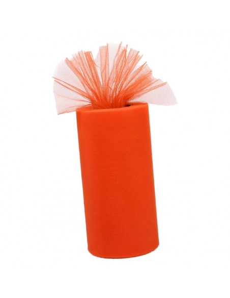 BOBINA TULLE CM 25X100MT ARANCIO - L'Officina delle feste
