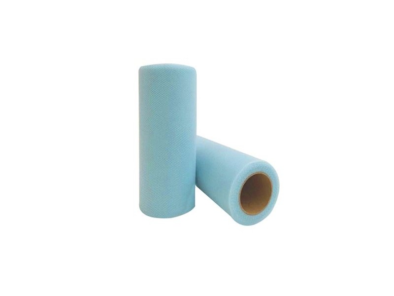 BOBINA TULLE CM 25X100MT AZZURRO - L'Officina delle feste