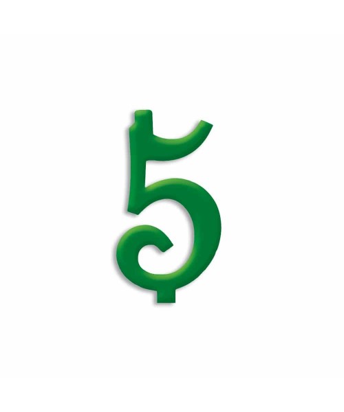 NUMERO  5  VERDE FORESTA H 12 CM
