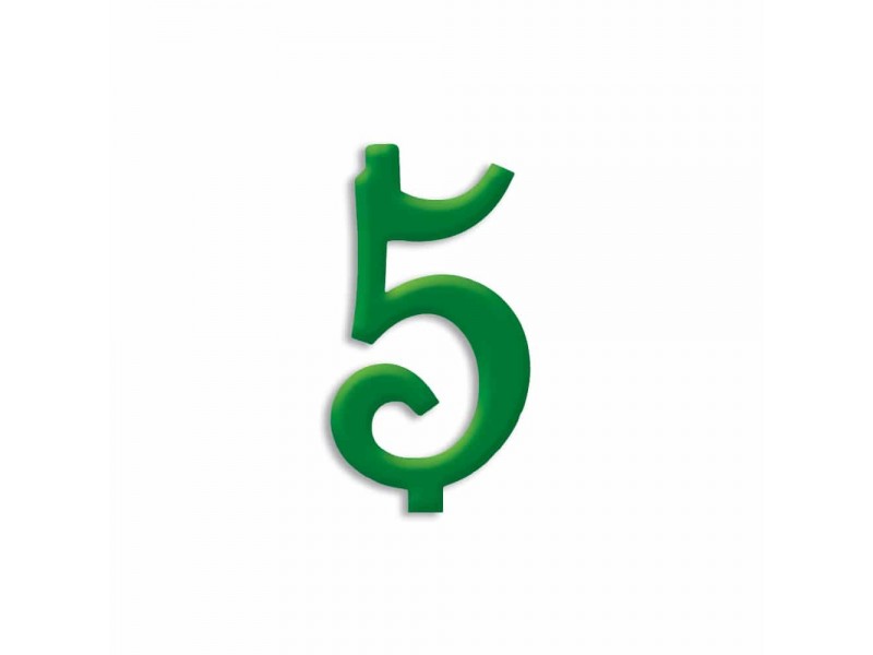 NUMERO  5  VERDE FORESTA H 12 CM