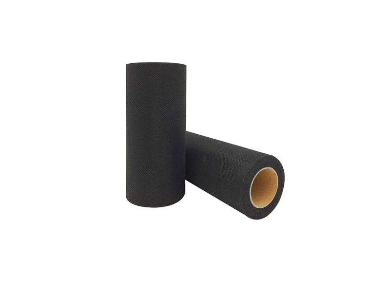 BOBINA TULLE CM 25X100MT NERO - L'Officina delle feste