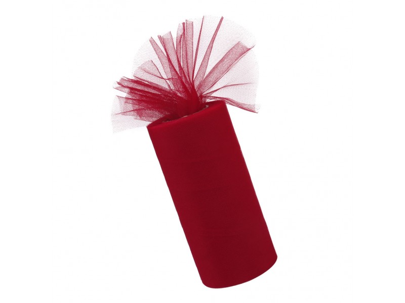 BOBINA TULLE CM 25X100MT ROSSO - L'Officina delle feste