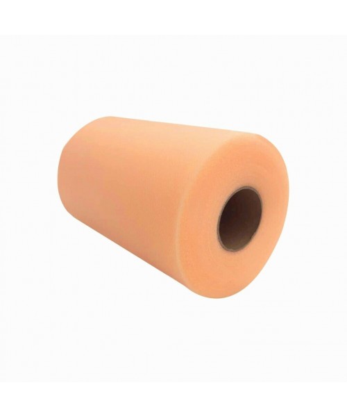 BOBINA TULLE CM 25X100MT SALMONE - L'Officina delle feste