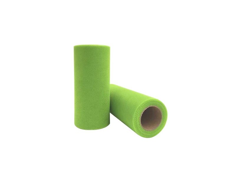 BOBINA TULLE CM 25X100MT VERDE ACIDO - L'Officina delle feste
