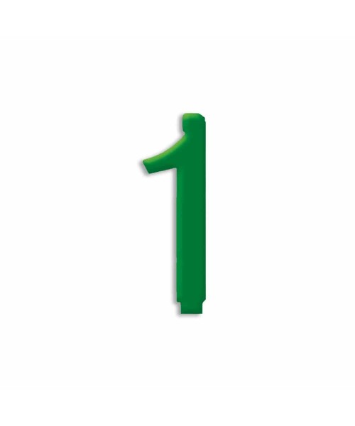 NUMERO  1  VERDE FORESTA H 12 CM