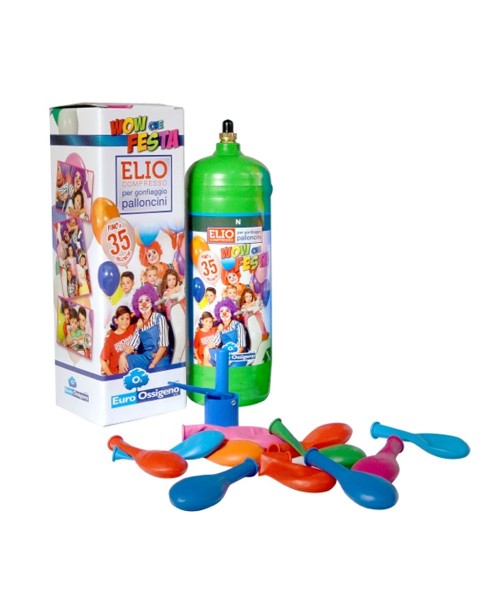 BOMBOLA ELIO X 35 PALLONCINI 9"1,7 LT + 35 PALLONCINI LATTICE -