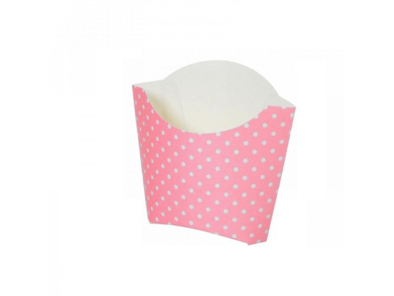 BOX PATATINE 5 PZ ROSA POIS CM. 10H - L'Officina delle feste