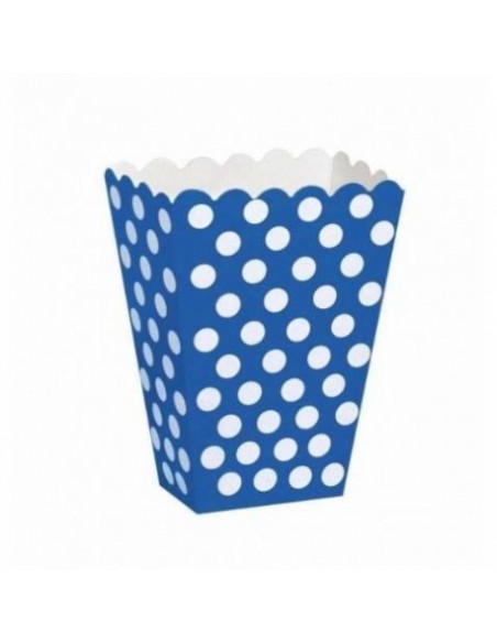 BOX POP CORN BLUETTE POIS PZ.8 CM.16X14 - L'Officina delle feste