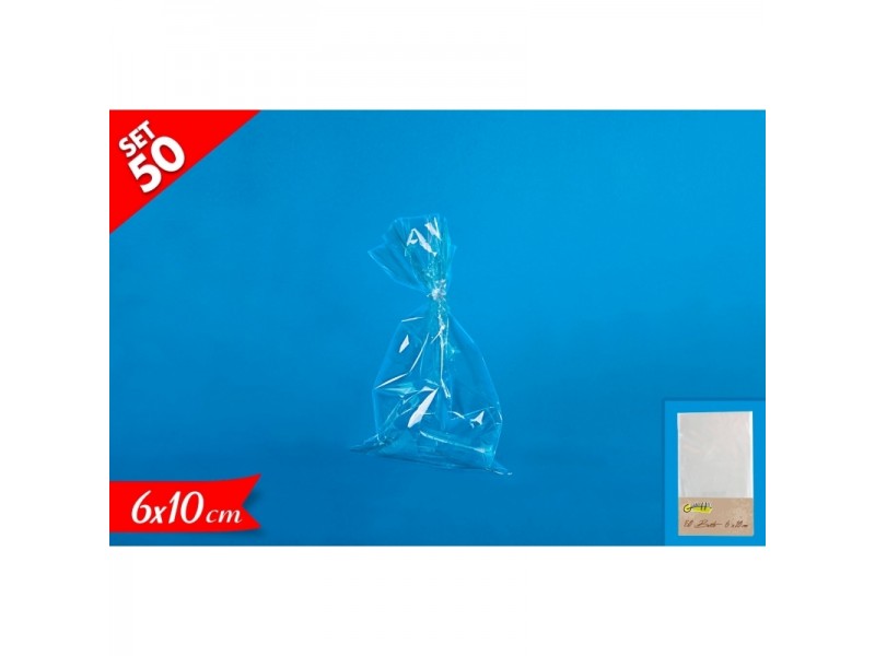 BUSTE NEUTRE CRYSTAL 6x10CM 50PZ - L'Officina delle feste