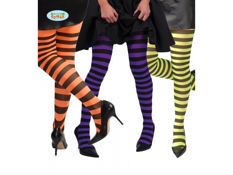 CALZE A STRISCE ARANCIO/NERO ADULTO TG.U - L'Officina delle