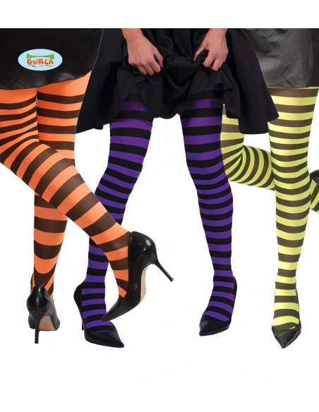 CALZE A STRISCE ARANCIO/NERO ADULTO TG.U - L'Officina delle