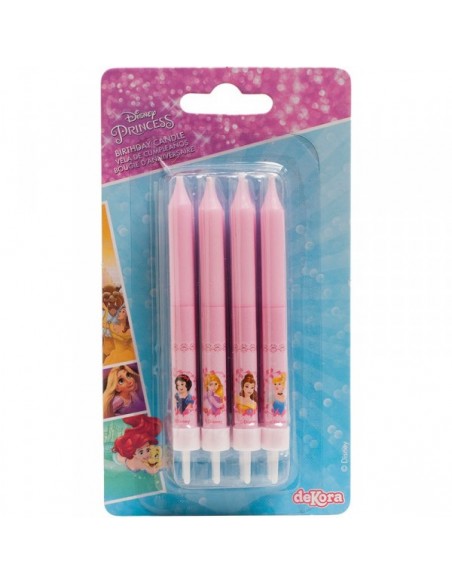 CANDELE PRINCIPESSE CON SUPPORTO 8pz - L'Officina delle feste