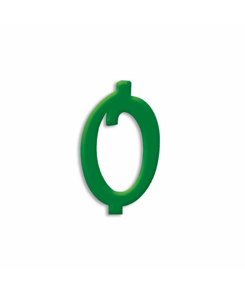 NUMERO  0  VERDE FORESTA H 12 CM