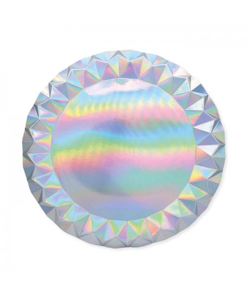 5 SOTTOPIATTI DIAMANT CM.32 IRIDESCENTI - L'Officina delle feste