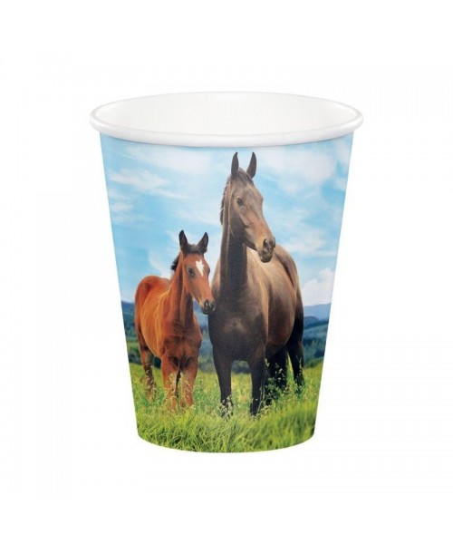 BICCHIERE PZ. 8 PONY E CAVALLI 266ML - L'Officina delle feste