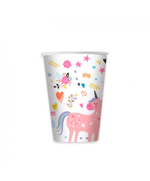 BICCHIERE CARTA 200CC UNICORN 8PZ - L'Officina delle feste