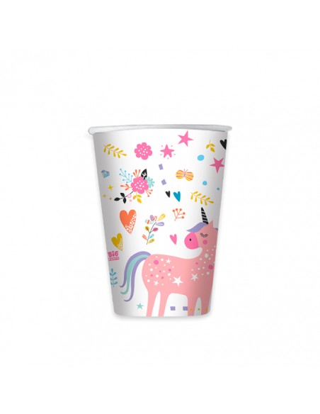 BICCHIERE CARTA 200CC UNICORN 8PZ - L'Officina delle feste