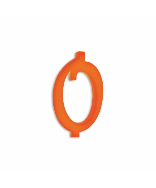 NUMERO  0  ARANCIO H 12 CM