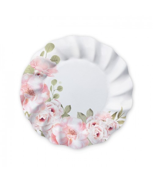 8 PIATTI CM.20 FLORAL - L'Officina delle feste