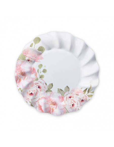 8 PIATTI CM.20 FLORAL - L'Officina delle feste