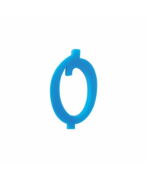 NUMERO  0  CELESTE  H 12 CM