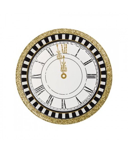 8 PIATTI MIDNIGHT CELEBRATION 18CM - L'Officina delle feste