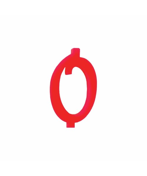NUMERO  0  ROSSO H 12 CM